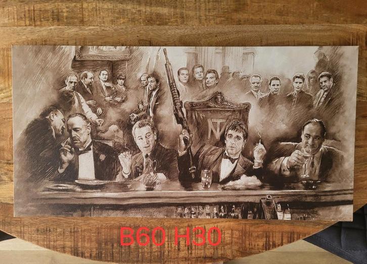 Al Pacino Canvas Schilderij - Scarface, Huis en Inrichting, Woonaccessoires | Schilderijen, Tekeningen en Foto's, Zo goed als nieuw