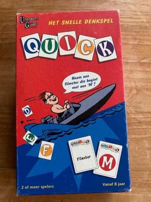 Quick, het snelle denkspel. University games, Hobby en Vrije tijd, Gezelschapsspellen | Kaartspellen, Gebruikt, Ophalen of Verzenden