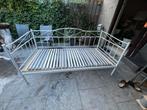 Stalen bed, gebroken wit incl latenbodem, Huis en Inrichting, Slaapkamer | Bedden, Gebruikt, 90 cm, Eenpersoons, Verzenden