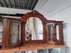 Mooi opzet kastje met spiegel, Antiek en Kunst, Antiek | Spiegels, Minder dan 100 cm, Ophalen of Verzenden, Ovaal
