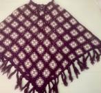Vintage gehaakte poncho in paars tinten., Ophalen, Zo goed als nieuw