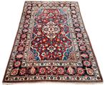 Handgeknoopt Perzisch wol Isfahan tapijt medallion 144x204cm, Crème, Gebruikt, 100 tot 150 cm, 200 cm of meer