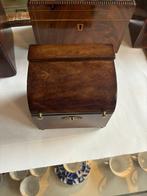 Antieke houten thee- en tabaksdozen – 18e & 19e eeuw., Antiek en Kunst, Ophalen of Verzenden