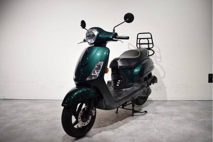 SYM Fiddle 2 jaguar green | 2023 | 6000km | BROM, Fietsen en Brommers, Scooters | SYM, Zo goed als nieuw, Fiddle, Benzine, Ophalen of Verzenden