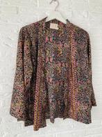 Kimono T1 Blouse goud print - vintage look romy anna sissel, Ophalen of Verzenden, Zo goed als nieuw, Maat 36 (S), Zwart