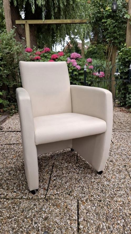 4 verrijdbare eetkamerstoelen, Huis en Inrichting, Stoelen, Gebruikt, Vier, Ophalen