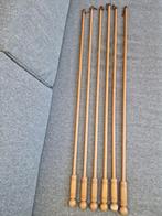 Vintage gordijn trekstokken. 6 stuks, Ophalen of Verzenden, Gebruikt, 50 tot 100 cm, Minder dan 100 cm