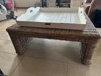Rieten Salontafel + Dienblad - Lifestijle, Huis en Inrichting, Ophalen, Overige materialen, Gebruikt, Vierkant