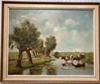 Van Reenen  - Hollands Landschap met Koeien, Antiek en Kunst, Kunst | Schilderijen | Klassiek, Ophalen of Verzenden