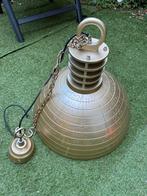 Gouden hang lamp halve wereldbol gravure, Ophalen, Zo goed als nieuw, Minder dan 50 cm