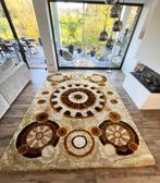 tapijt handgeknoopt jaren 70, vintage, spaceage, 250x350cm, Ophalen, Gebruikt, 200 cm of meer, Vintage, jaaren 70, space age