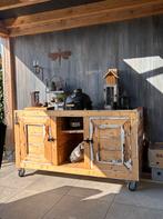 BBQ meubel / buitenkeuken, Tuin en Terras, Buitenkeukens, Ophalen, Maatwerk, Houtskool, Zo goed als nieuw