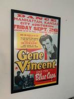 Gene Vincent Canvas Foto in lijst 65x95cm, Ophalen, Rechthoekig Staand, Nieuw, Muziek