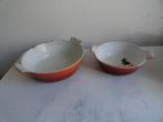 Oranje gietijzeren en emaille pannen en schalen, Antiek en Kunst, Curiosa en Brocante, Ophalen of Verzenden