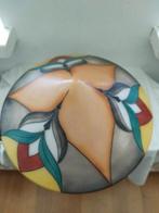 Art deco lampekap v glas br 30 cm hg 20 cm, Antiek en Kunst, Ophalen of Verzenden