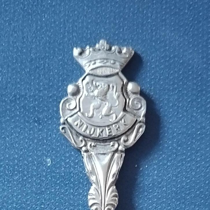 verzilverd lepeltje wapen Nijkerk (JS Zn), Antiek en Kunst, Antiek | Bestek, Ophalen of Verzenden