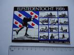 sticker oud Schaatsen Elfstedentocht 1986 friesland retro, Verzamelen, Verzenden, Zo goed als nieuw, Bedrijf of Vereniging