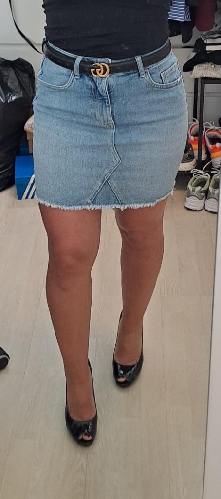 Lichtblauw rokje., Kleding | Dames, Rokken, Zo goed als nieuw, Maat 36 (S), Blauw, Boven de knie, Ophalen of Verzenden