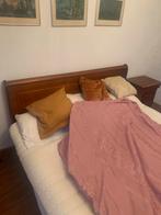 Houten Bedframe met nachtkastjes, Huis en Inrichting, Slaapkamer | Bedden, Bruin, Tweepersoons, Ophalen of Verzenden, Zo goed als nieuw