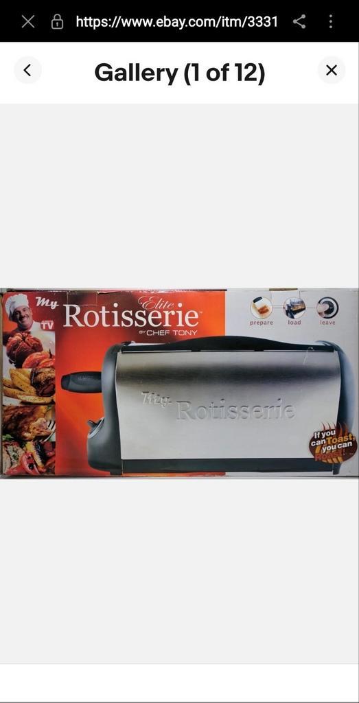 Smart Rotisserie S Draagbare
Elektrische Oven met
Receptenbo, Tuin en Terras, Barbecue-accessoires, Zo goed als nieuw, Ophalen of Verzenden