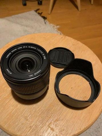 Canon EF-S 15-85mm/F3,5-5.6 IS USM + UV filter + zonnekap beschikbaar voor biedingen