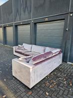 XL Erik Kuster Style Zilver Hoekbank - Gratis Bezorging, Huis en Inrichting, Ophalen of Verzenden, Zo goed als nieuw, Stof