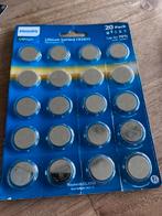 Philips Lithium Batterij Knoopcel CR2032 20 stuks, Ophalen of Verzenden, Nieuw