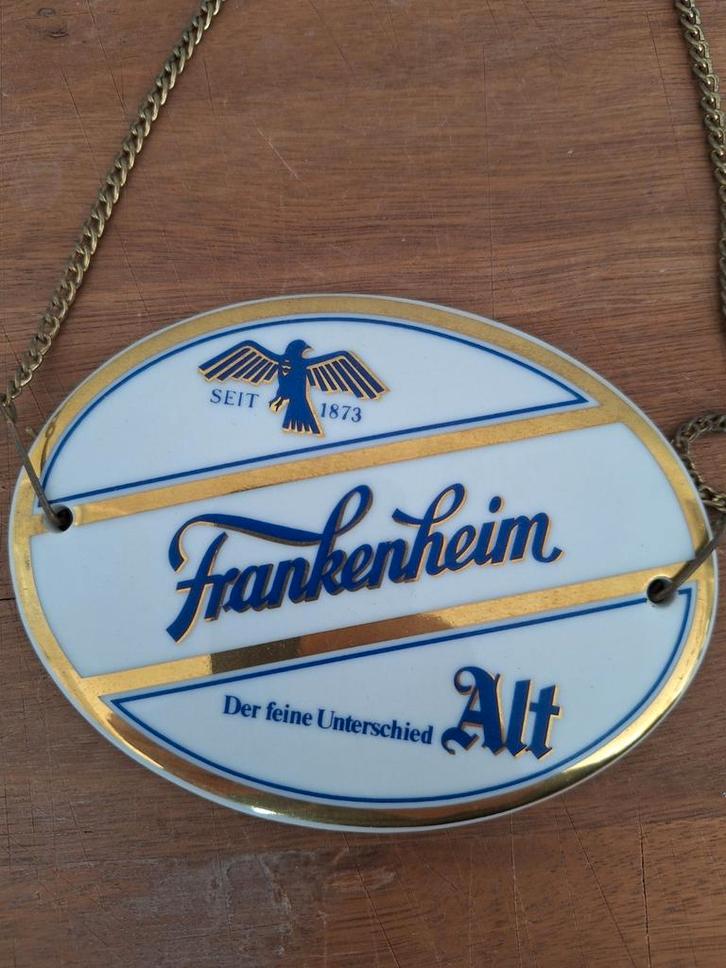 , Frankenheim Altbier, Verzamelen, Biermerken, Reclamebord, Plaat of Schild, Overige merken, Ophalen of Verzenden