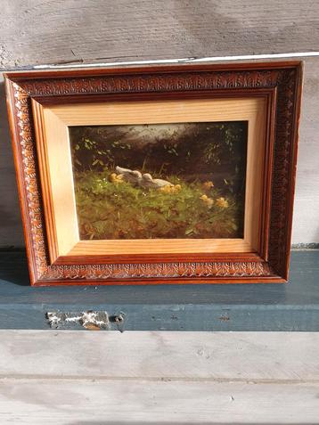 Schilderij Eenden met Kuikens beschikbaar voor biedingen