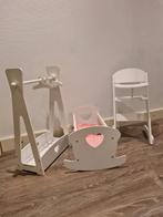 Mooie poppen set - kledingrek, wieg, kinderstoel, Ophalen, Zo goed als nieuw, Overige typen