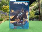 Playmobil  zwarte piratenboot 3860 compleet met doos, Kinderen en Baby's, Speelgoed | Playmobil, Ophalen of Verzenden, Zo goed als nieuw