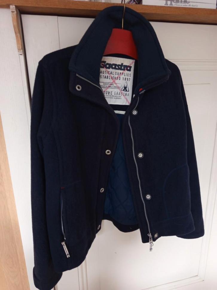 Gaastra wollen jas, Kleding | Dames, Jassen | Winter, Gedragen, Maat 42/44 (L), Blauw, Ophalen of Verzenden