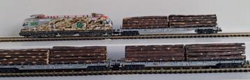 MINITRIX 11612 Holzzug SETG Re1116 met 3 houttransportwagens beschikbaar voor biedingen