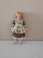 Porseleinen Pop met Groen Jurkje - 40cm, Ophalen of Verzenden, Gebruikt, Pop