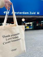 CrossCanals Amsterdam Tote Bag - Katoen, Beige, Ophalen of Verzenden, Zo goed als nieuw, Beige, Shopper