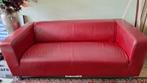 Prachtig Schone Echt Leren Rode Ruime 2,5 Zit Bank, Ophalen, (Vintage) Rood Lederen bank, Gebruikt, Minder dan 75 cm