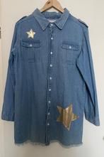 Spijkerblouse met gouden vleugels en sterren, Kleding | Dames, Ophalen of Verzenden, Zo goed als nieuw, Maat 38/40 (M), Blauw