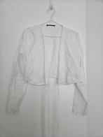 Zara Cropped Wikkelblouse M | Wit | Lange Mouwen, Kleding | Dames, Blouses en Tunieken, Maat 38/40 (M), Verzenden, Zo goed als nieuw