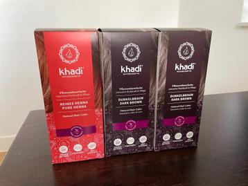 Khadi henna 2x dark brown en 1x Pure henna Nieuw beschikbaar voor biedingen