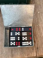 Vintage Domino Set in Metalen Doos, Een of twee spelers, Ophalen of Verzenden, Gebruikt, Reisspel