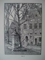 18 / Enkhuizen De Waag voorzijde Gravure 1902, Antiek en Kunst, Kunst | Etsen en Gravures, Ophalen of Verzenden