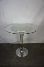 Statafel met glazen blad, Gebruikt, Onbekend, Ophalen of Verzenden, Onbekend