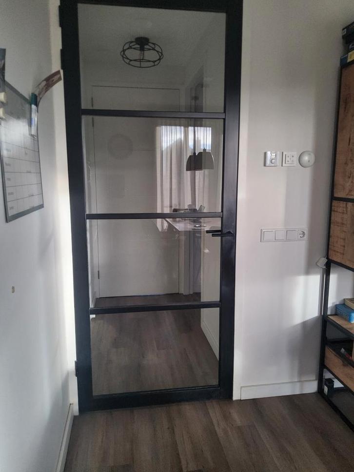 Zwarte Austria Chiari binnendeur met glas (evt. 2x), Doe-het-zelf en Verbouw, Deuren en Horren, Zo goed als nieuw, Binnendeur