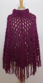 Aparte paarse poncho! L, Kleding | Dames, Ophalen of Verzenden, Zo goed als nieuw, Maat 42/44 (L), Paars
