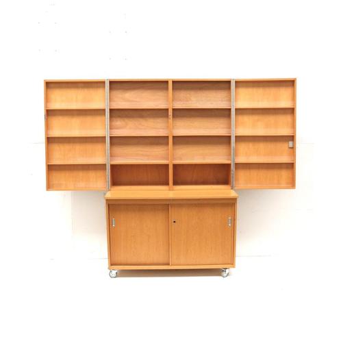 Vintage design boekenkast folderrek jaren '60 '70 midcentury, Huis en Inrichting, Kasten | Boekenkasten, Zo goed als nieuw, 50 tot 100 cm