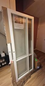 Nieuwe stompe binnendeur met blank glas, Doe-het-zelf en Verbouw, Kozijnen en Schuifpuien, Deurkozijn, Zo goed als nieuw, Hout