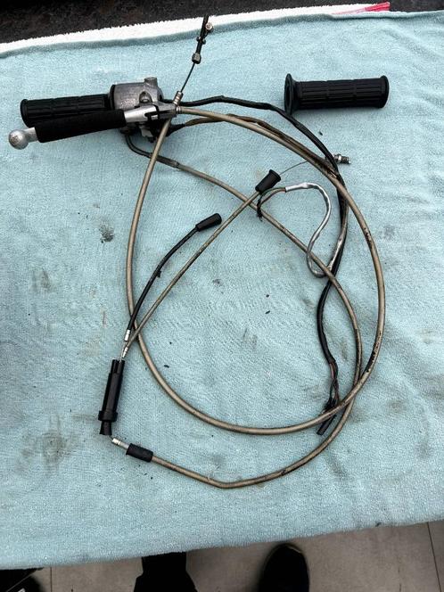 Yamaha TY50 gripset met kabels grijs, Fietsen en Brommers, Brommeronderdelen | Oldtimers, Gebruikt, Yamaha, Frame, Ophalen of Verzenden