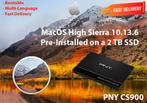 High Sierra 10.13.6 VoorGeïnstalleerd op PNY SSD van 2 TB, Nieuw, MacOS, Ophalen of Verzenden