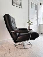 Vintage draaifauteuil, Jan des Bouvrie, Gelderland jaren 70, Huis en Inrichting, Fauteuils, Ophalen, Gebruikt, Metaal, ...