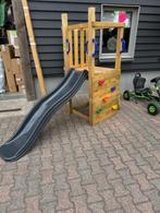 Houten Speeltoestel Irma groot met antraciet glijbaan, Ophalen of Verzenden, Zo goed als nieuw, Glijbaan